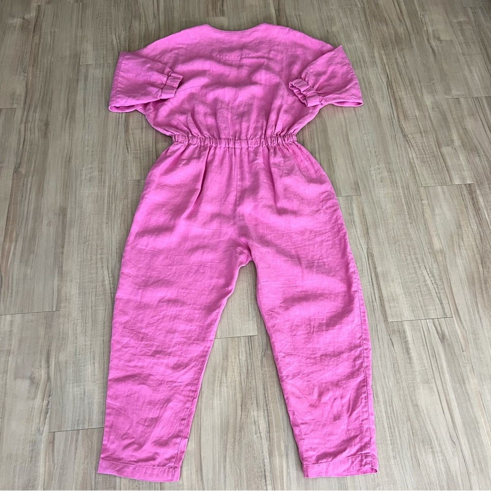 Rachel Comey Hot Pink Linen Holt Jumpsuit - Picture 9 of 10